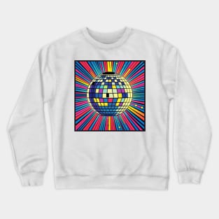 70s Retro Disco Ball Crewneck Sweatshirt